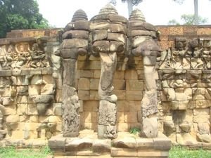 3 headed elephants - Terrace of the Elephants