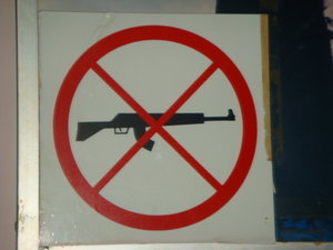 No semi automatic weapons allowed