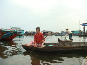 Girl in her boat