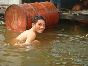 Man in the water