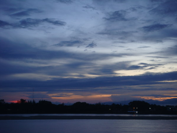 Riverside at sunset
