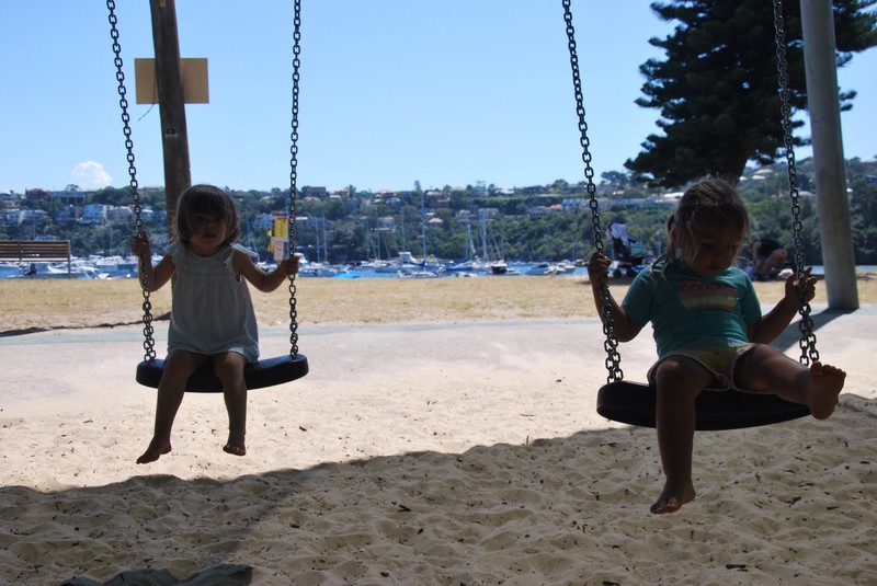 Swings by the beach = paradise.