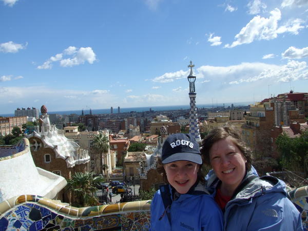 Travelling Canucks at Parc Guell