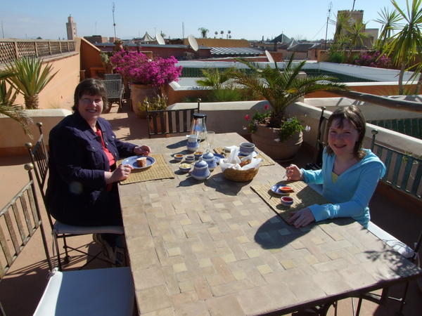 Breakfast on the Terrace, Riad L'Orangeraie, Marrakesh, Morocco