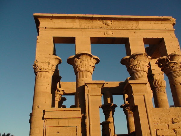 Columns at Philae at Sunset