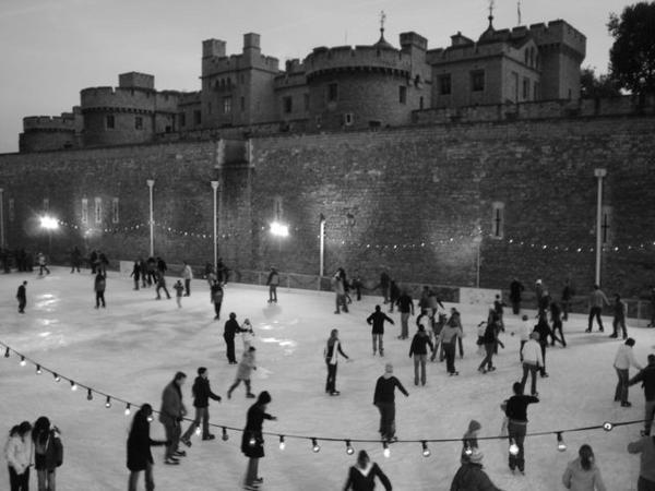 The Tower of London and Iceskating Rink