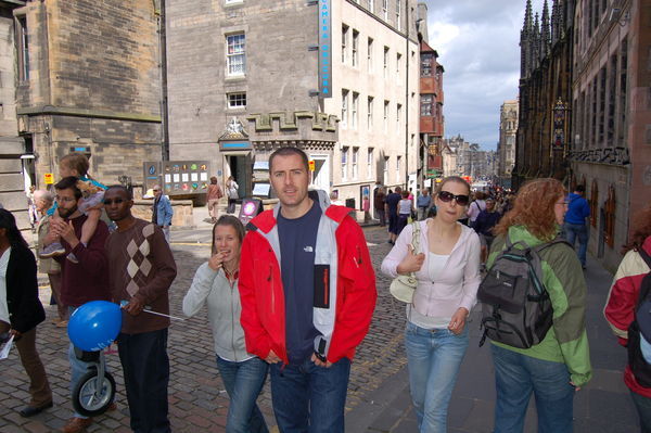 Making our way up the Royal Mile