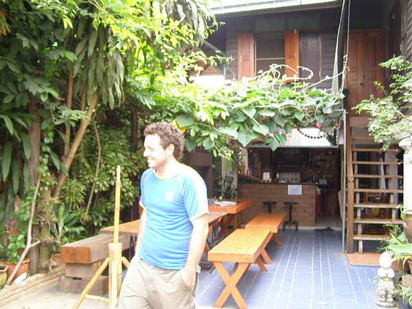 Ben, out in front of the guesthouse in Nong Khai