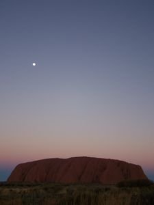 Uluru - Sunset with Moon
