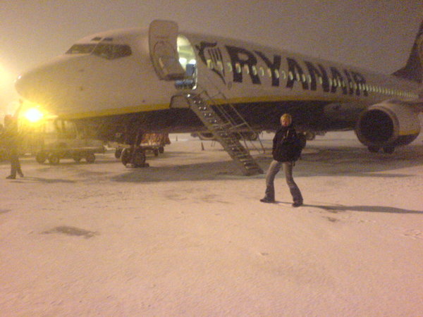 Landing in the Snow