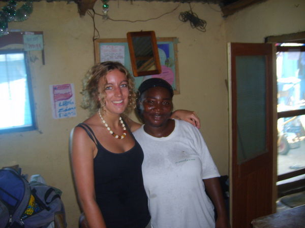 With Comfort, our housekeeper and Liberian mum.