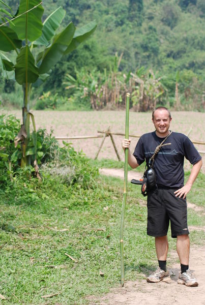 Me with Bamboo Walking Stick
