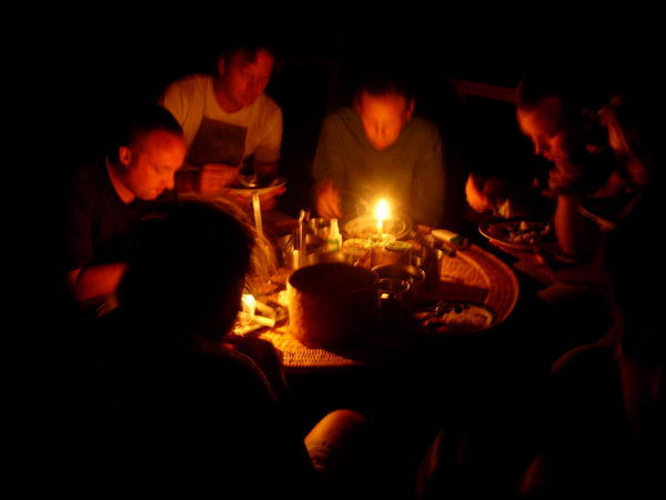 Eating Dinner By Candle Light No Power In The Jungle!