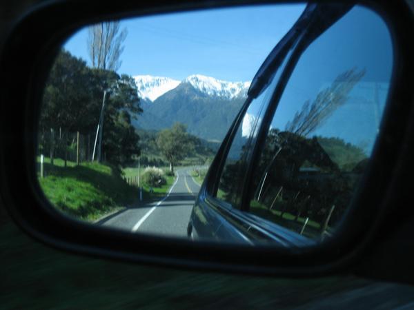 Driving away from kaikoura to Picton