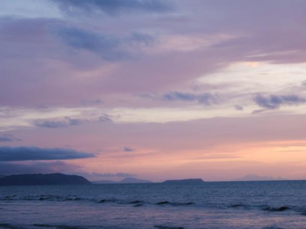 View of  North Island coast at Sunset