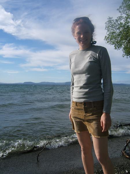 On the shore of Lake Taupo