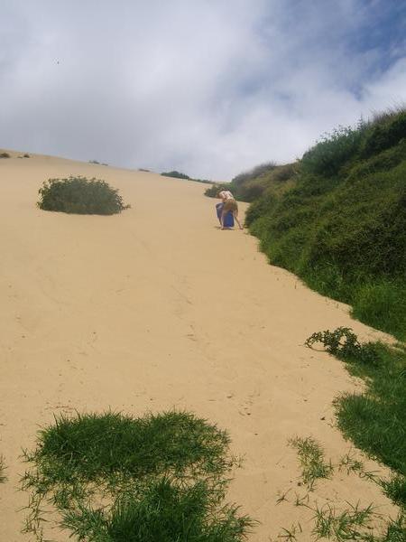 Climbing up the Sand Dune