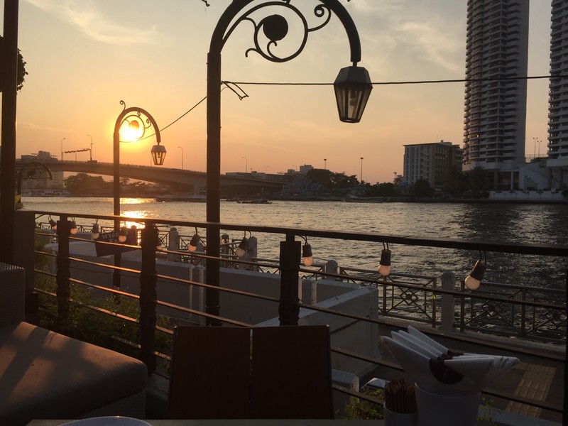 Bangkok - sunset over the river