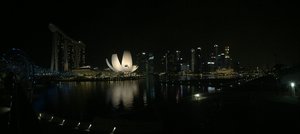 Singapore - panoramic of Marina bay