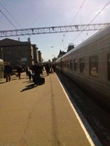 Quai de la gare de Yaroslav, à Moscou