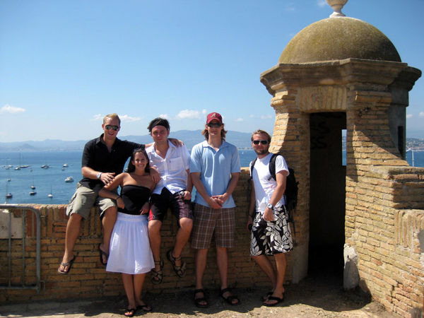 The Boys and I at the top of a castle, cannes