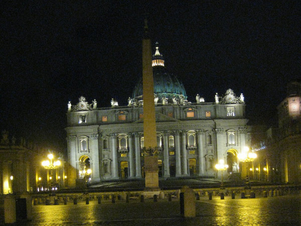 St Peter's Basillica at night