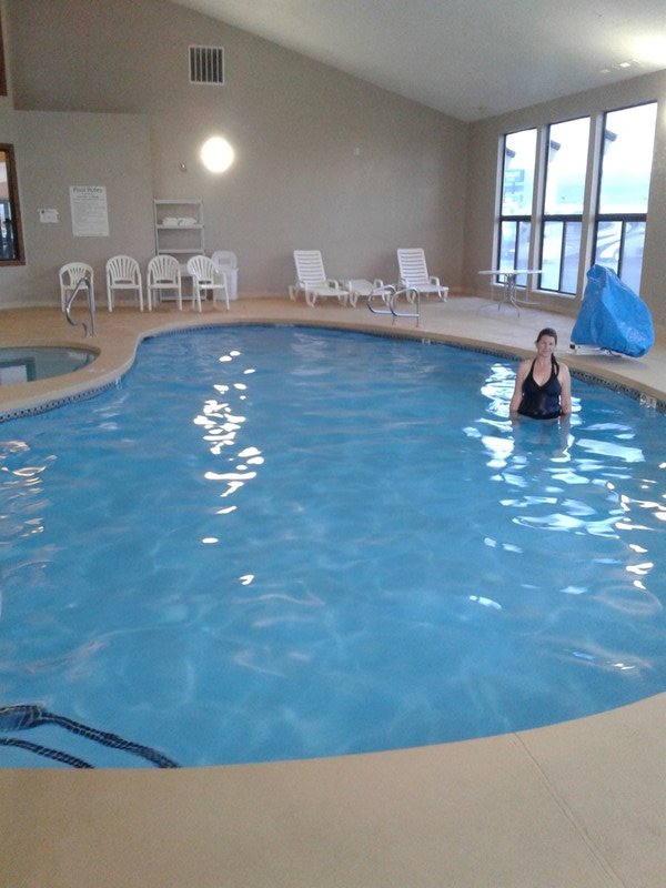 Dip in the pool at the hotel in Beaver Utah