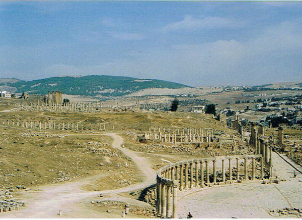 The ruins at Jerash from the South Theatre