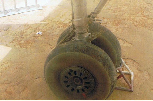 The tyres of our Sudan Airways plane