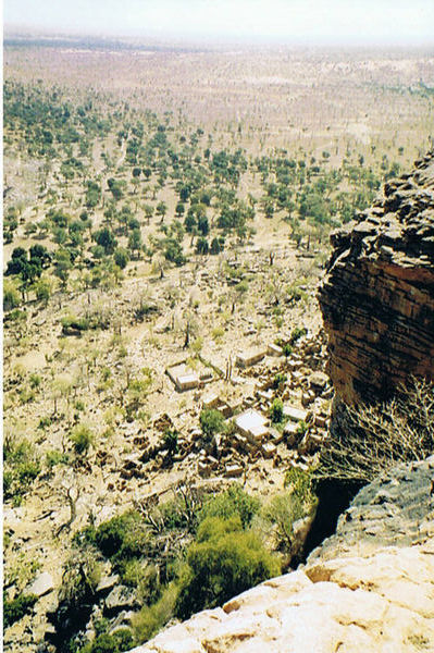 Looking over the escarpment to the Dogon village of Banani
