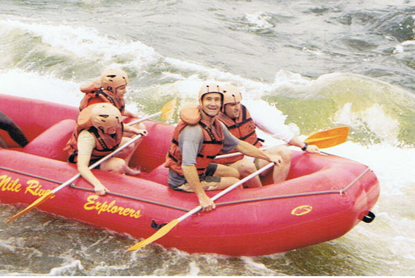 Colin rafting the Nile