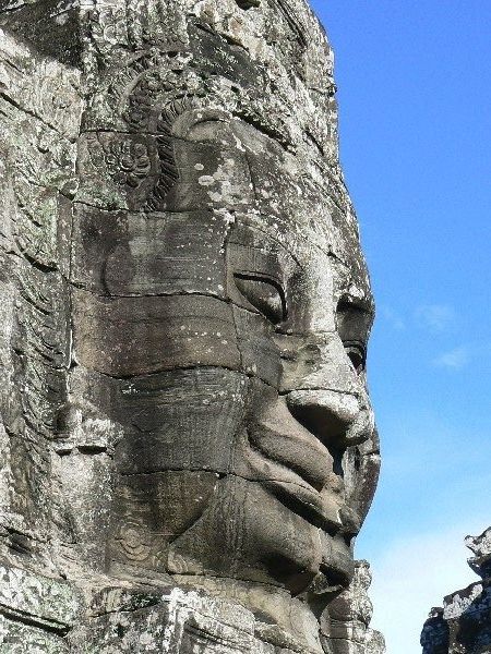 One of the many faces at Bayon