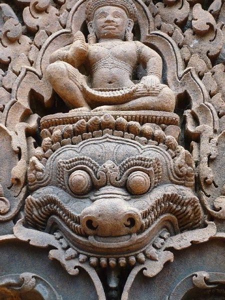 Detail of door lintel, Banteay Srei