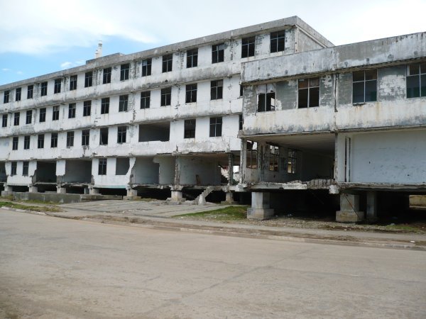 What is left of a secondary school after Gustav and Ike