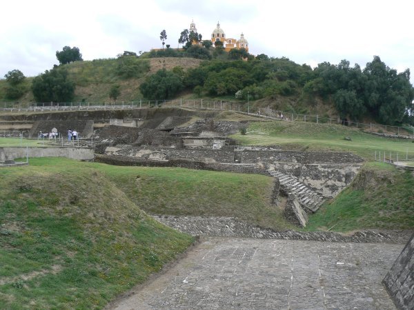 Some of the ruins outside the Teneapa Pyramid, Cholula