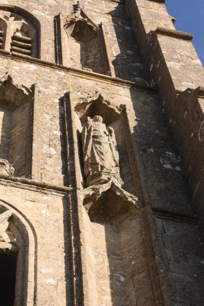 carving on the wall of the chapel