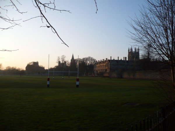 Christ Church college and cathedral from across Christ Church meadow