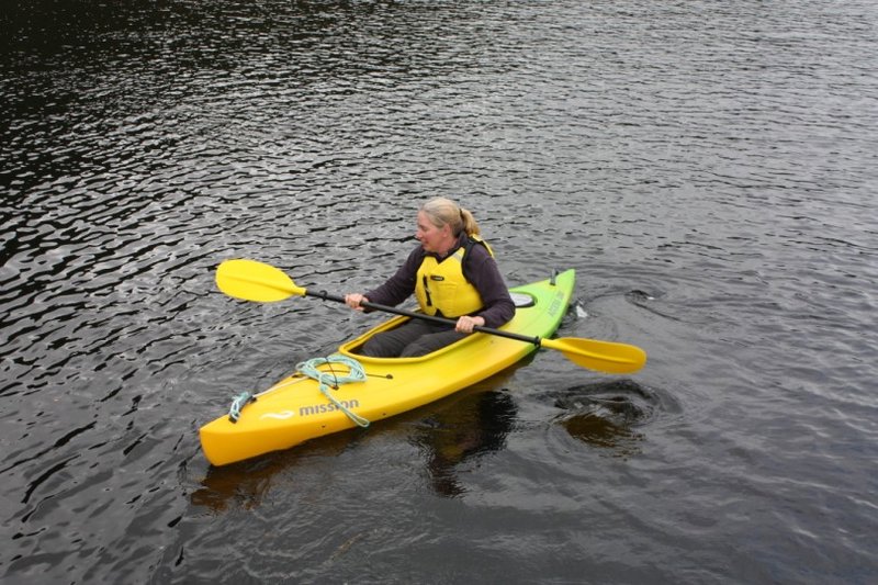Karen kayaking