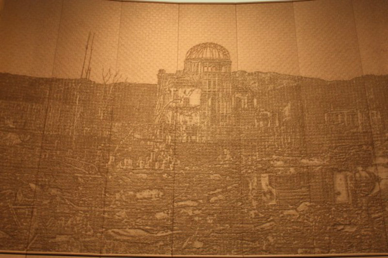 A-Bomb Dome on the mural