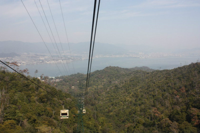 Hazy views from the gondola