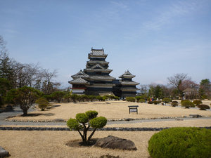 Matsumoto castle from inside the grounds