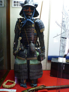 armour on display inside the castle
