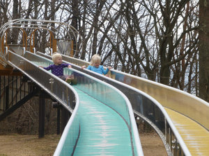 long roller slide at the Alps Park