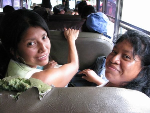 women in bus