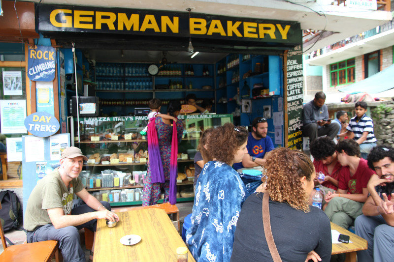 German Bakery, Italian coffee, Israeli tourists and a Belgian guy.