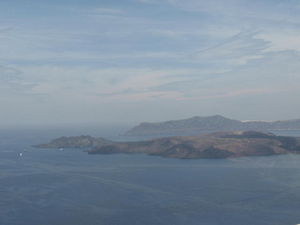 First View of Santorini