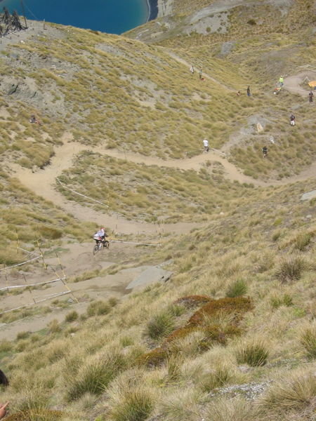 The bike trail down Coronet Peak