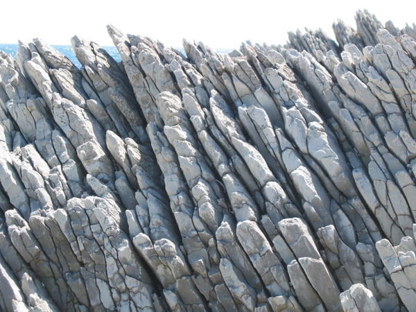 Close up view of the rocks