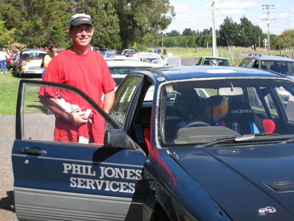 Phil and his rally car