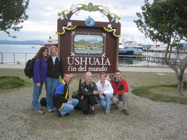 Group at the Usuaia town center